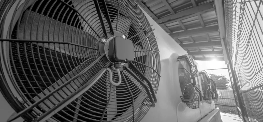 large commercial HVAC system fans