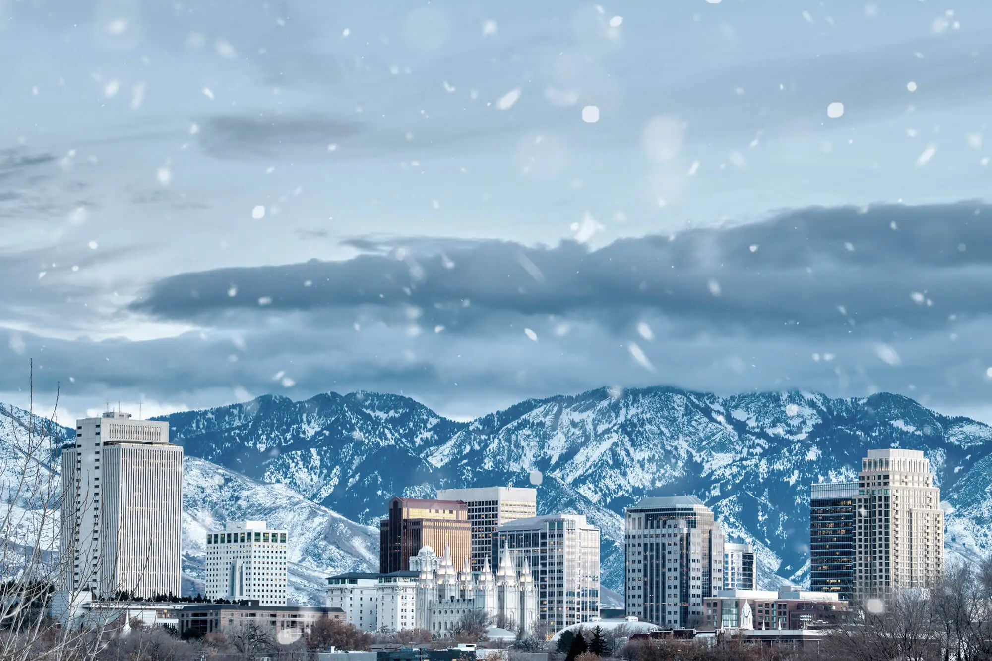Picture of Salt Lake City, Utah. Chose Rubicon for your snow removal.