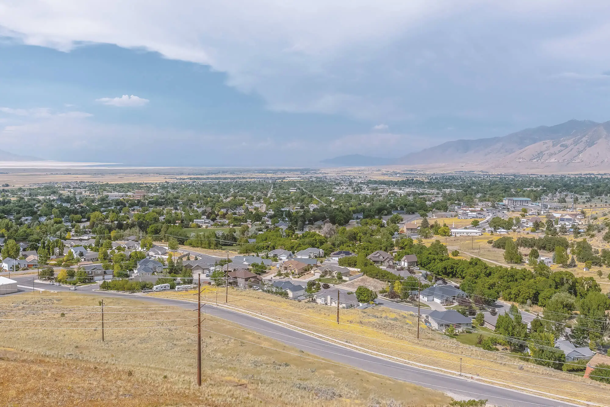 Tooele Utah in the summer. Properties serviced by Rubicon landscaping.