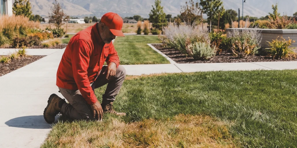 rubicon tech evaluating grass dry spot