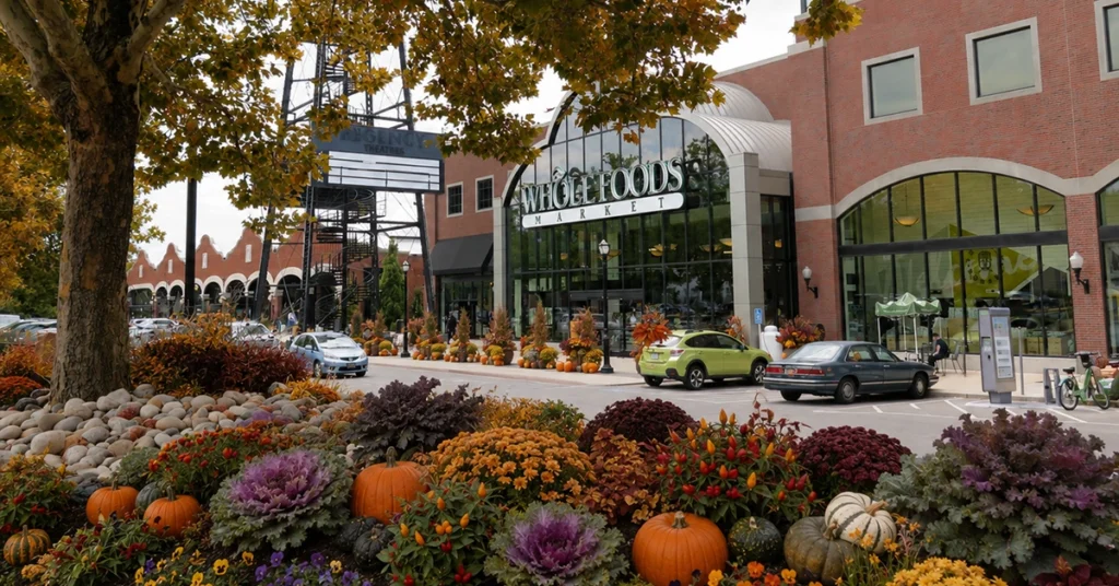 rubicon fall flower installation for commercial properties